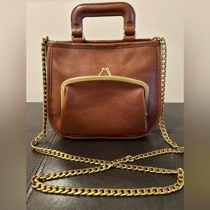 Fossil Leather Brown Satchel Bag